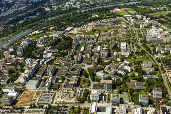 Campus University Heidelberg, University Hospital Heidelberg im Neuenheimer Feld, Heidelberg, Rhein-Neckar-Kreis, Baden-Württemberg, Germany, Europe, aerial photo, birds-eyes view, aerial photography, aerial photography, overview, bird's eye view
