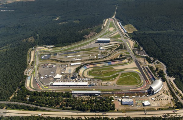 Hockenheimring Baden-Württemberg, former Hockenheimring, Kurpfalzring, motorsport race track, DTM track, former Formula 1 race track, Hockenheim, Baden-Württemberg, Germany, Europe, aerial photo, birds-eyes view, aerial photography, aerial photography, aerial photography, overview, bird's eye view