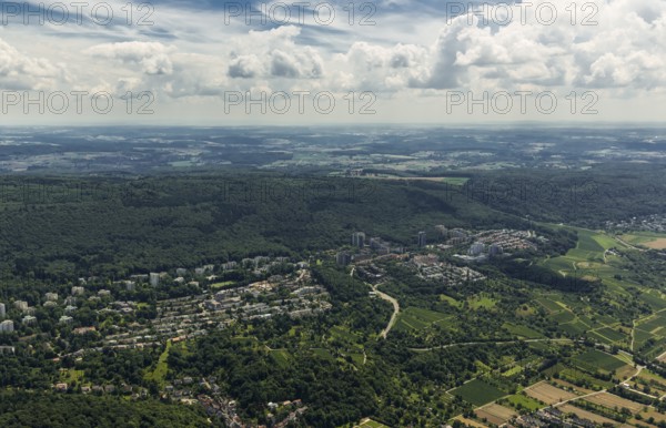 Heidelberg district Boxberg, Heidelberg, Rhein-Neckar-Kreis, Baden-Württemberg, Germany, Europe, aerial view, birds-eyes view, aerial photography, aerial photography, overview, bird's eye view