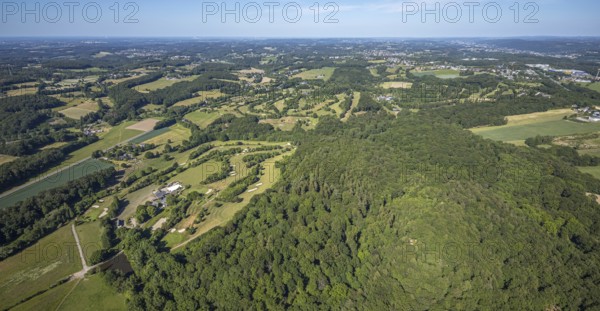 Aerial view, golf course golf club Felderbach Sprockhövel, Frielinghausen 1, Sprockhövel, Ruhr area, North Rhine-Westphalia, Germany, DE, Ennepe-Ruhr-Kreis, Europe, golf, golf course, golf club, golf course, aerial view, aerial photography, aerial photography, sports, overview, bird's-eye view, overview