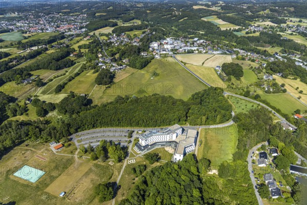Aerial view, IG-Metall-Bildungszentrum, Sprockhövel, Ruhr area, North Rhine-Westphalia, Germany, education centre, DE, Ennepe-Ruhr-Kreis, Europe, football pitch, trade union IG Metall, conference centre, aerial view, aerial photography, aerial photography, Otto-Brenner-Straße, overview, bird's-eye view, birds-eyes view, overview