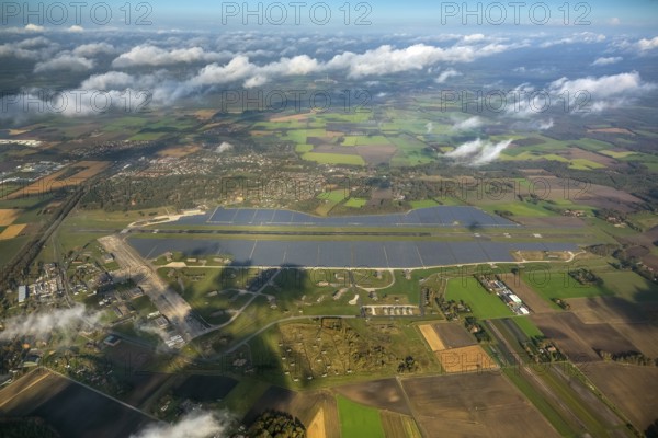 Former airbase Ahlhorn, former military airbase Ahlhorn ETNA, Emstek, Lower Saxony, Germany, Europe, aerial photo, birds-eyes view, aerial view, aerial photography, aerial photography, overview, bird's eye view
