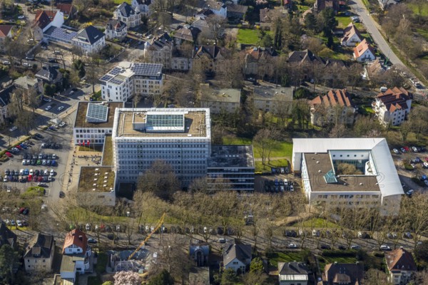 Aerial photograph, Unna district administration, Unna district economic development agency, Unna, Ruhr area, North Rhine-Westphalia, Germany, authority, DE, Europe, Friedrich-Ebert-Straße, district administration, aerial photograph, aerial photography, aerial photography, town hall, city administration, overview, administrative area, bird's eye view, bird's eye view, overview