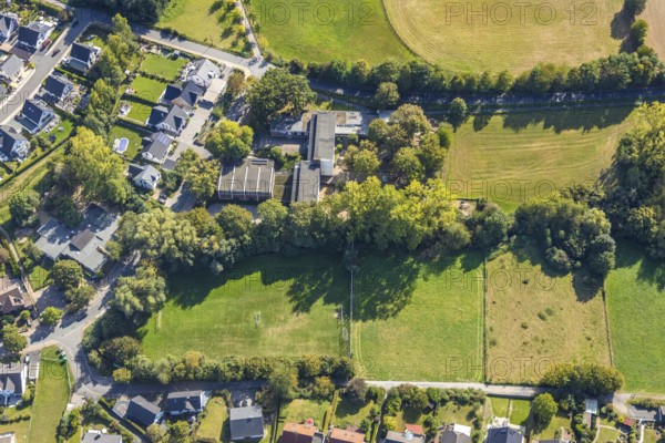 Aerial photo, Liedbachschule Unna, Billmerich, Unna, Ruhr area, North Rhine-Westphalia, Germany, education, educational institution, DE, Europe, primary school, teaching institute, Liedbachstraße, aerial photo, aerial photography, aerial photography, school, overview, bird's-eye view, residential area, birds-eyes view, overview