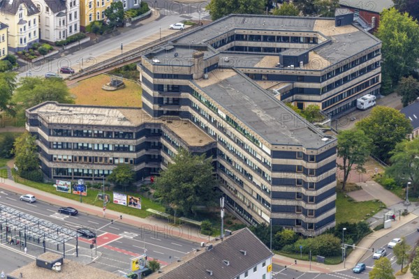 Aerial view, district court, tax office, Velbert, Ruhr area, North Rhine-Westphalia, Germany, authority, DE, Europe, aerial photography, aerial photography, aerial photography, Nedderstraße, overview, bird's-eye view, birds-eyes view, onlyVelbert, overview, Velbert-Mitte