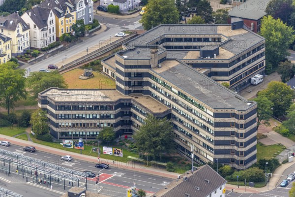 Aerial view, district court, tax office, Velbert, Ruhr area, North Rhine-Westphalia, Germany, authority, DE, Europe, aerial photography, aerial photography, aerial photography, Nedderstraße, overview, bird's-eye view, birds-eyes view, onlyVelbert, overview, Velbert-Mitte