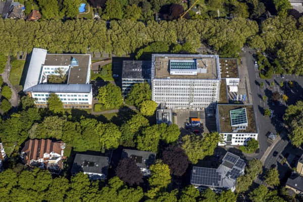 Aerial photograph, Unna district administration, Unna district health and environmental authority, Unna, Ruhr area, North Rhine-Westphalia, Germany, authority, DE, Europe, green trees, aerial photograph, aerial photography, aerial photography, overview, bird's-eye view, bird's-eye view, overview
