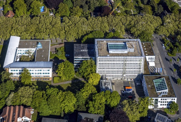 Aerial photograph, Unna district administration, Unna district health and environmental authority, Unna, Ruhr area, North Rhine-Westphalia, Germany, authority, DE, Europe, green trees, aerial photograph, aerial photography, aerial photography, overview, bird's-eye view, bird's-eye view, overview