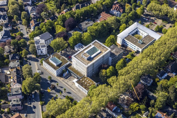 Aerial photograph, Unna district administration, Unna district health and environmental authority, Unna, Ruhr area, North Rhine-Westphalia, Germany, authority, DE, Europe, green trees, aerial photograph, aerial photography, aerial photography, overview, bird's-eye view, bird's-eye view, overview
