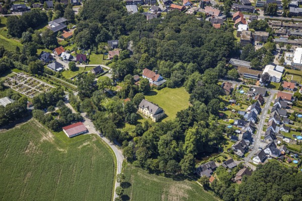 Aerial view, Bispinghof, uses the Westfälische Wilhelms-Universität, Nordwalde, Münsterland, North Rhine-Westphalia, Germany, Bischopinkshof, DE, Europe, aerial view, aerial photography, aerial photography, canteen, overview, University and State Library of Münster, bird's-eye view, Westfälische Wilhelms-Universität uses this building, birds-eyes view, overview