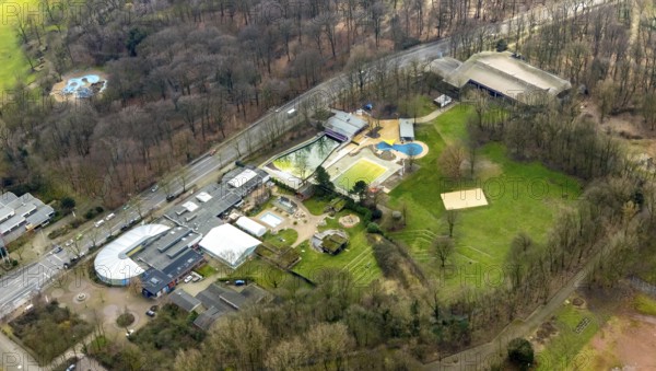 Aerial view, Solbad Vonderort, wellness centre, Osterfeld, Oberhausen, Ruhr area, North Rhine-Westphalia, Germany, DE, Europe, leisure facility, leisure pool, leisure activities, leisure centre, aerial view, aerial photography, aerial photography, overview, bird's-eye view, wellness facility, birds-eyes view, overview