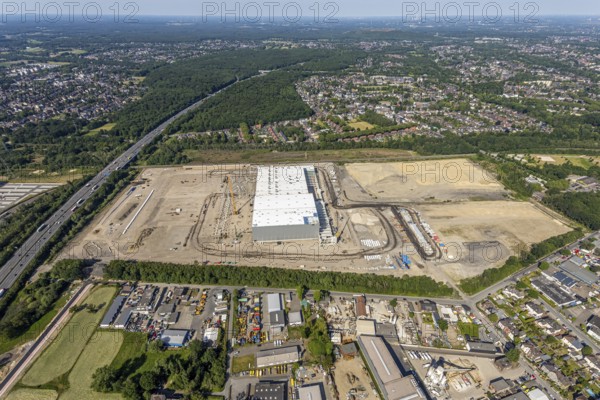 Aerial view, Oberhausen, Logport V, Duisport, Waldteichstraße industrial estate, EDEKA-Logistik-ZENTRUM, Sterkrade, Ruhr area, North Rhine-Westphalia, Germany, DE, Europe, birds-eyes view, aerial photography, aerial photography, overview, bird's eye view