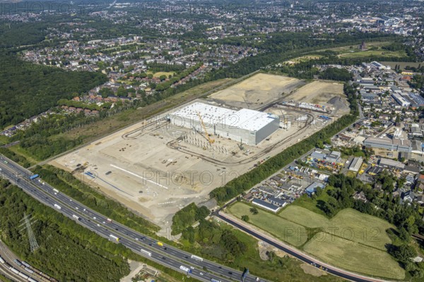 Aerial view, Oberhausen, Logport V, Duisport, Waldteichstraße industrial estate, EDEKA-Logistik-ZENTRUM, Sterkrade, Ruhr area, North Rhine-Westphalia, Germany, DE, Europe, birds-eyes view, aerial photography, aerial photography, overview, bird's eye view