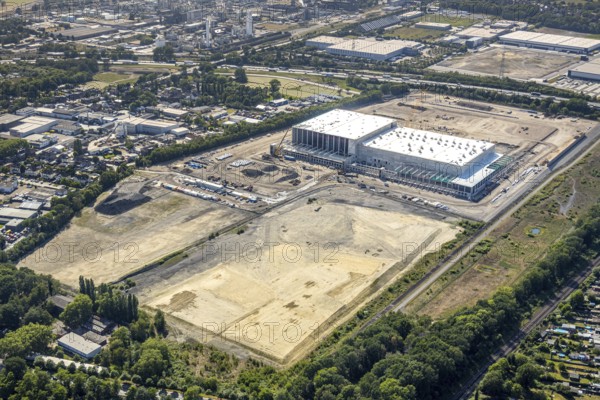 Aerial view, Oberhausen, Logport V, Duisport, Waldteichstraße industrial estate, EDEKA-Logistik-ZENTRUM, Sterkrade, Ruhr area, North Rhine-Westphalia, Germany, DE, Europe, birds-eyes view, aerial photography, aerial photography, overview, bird's eye view
