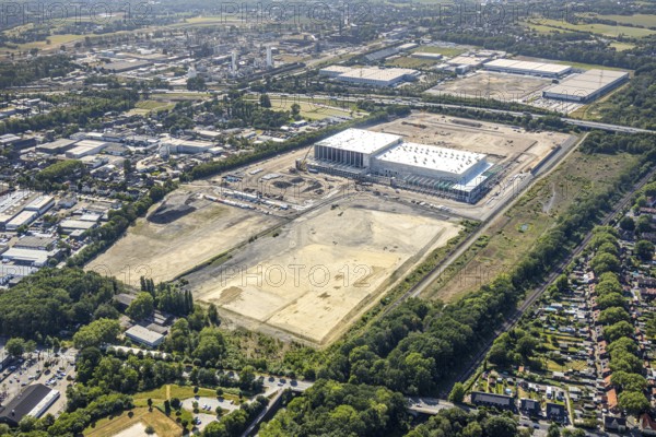 Aerial view, Oberhausen, Logport V, Duisport, Waldteichstraße industrial estate, EDEKA-Logistik-ZENTRUM, Sterkrade, Ruhr area, North Rhine-Westphalia, Germany, DE, Europe, birds-eyes view, aerial photography, aerial photography, overview, bird's eye view