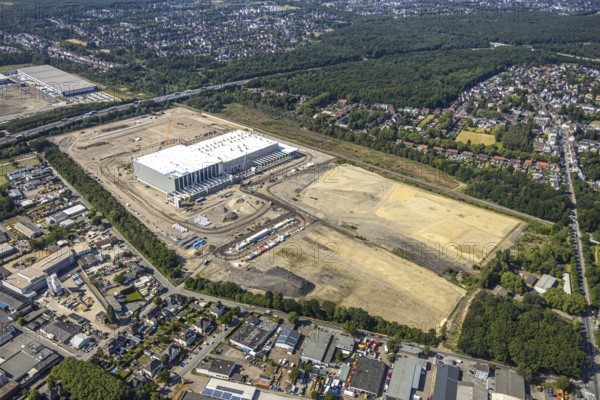 Aerial view, Oberhausen, Logport V, Duisport, Waldteichstraße industrial estate, EDEKA-Logistik-ZENTRUM, Sterkrade, Ruhr area, North Rhine-Westphalia, Germany, DE, Europe, birds-eyes view, aerial photography, aerial photography, overview, bird's eye view