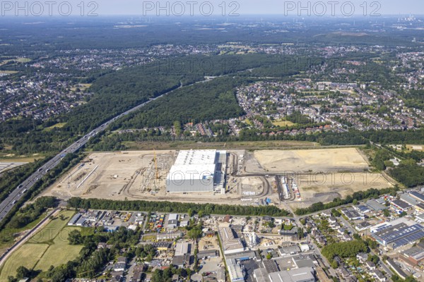 Aerial view, Oberhausen, Logport V, Duisport, Waldteichstraße industrial estate, EDEKA-Logistik-ZENTRUM, Sterkrade, Ruhr area, North Rhine-Westphalia, Germany, DE, Europe, birds-eyes view, aerial photography, aerial photography, overview, bird's eye view