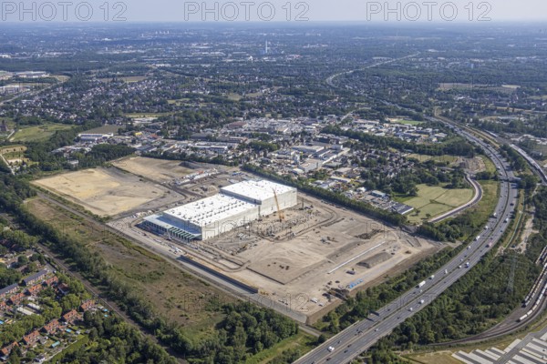 Aerial view, Oberhausen, Logport V, Duisport, Waldteichstraße industrial estate, EDEKA-Logistik-ZENTRUM, Sterkrade, Ruhr area, North Rhine-Westphalia, Germany, DE, Europe, birds-eyes view, aerial photography, aerial photography, overview, bird's eye view