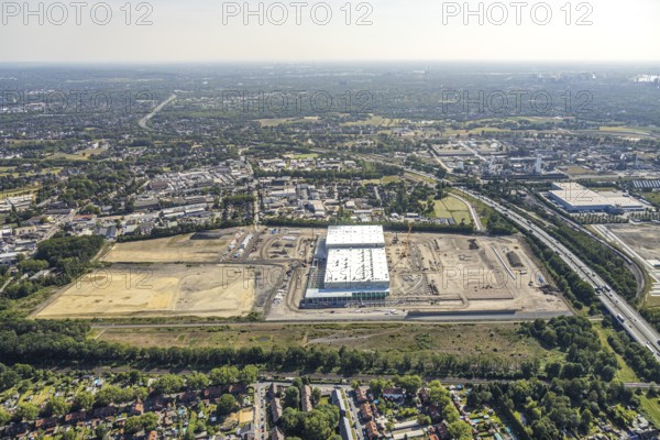 Aerial view, Oberhausen, Logport V, Duisport, Waldteichstraße industrial estate, EDEKA-Logistik-ZENTRUM, Sterkrade, Ruhr area, North Rhine-Westphalia, Germany, DE, Europe, birds-eyes view, aerial photography, aerial photography, overview, bird's eye view