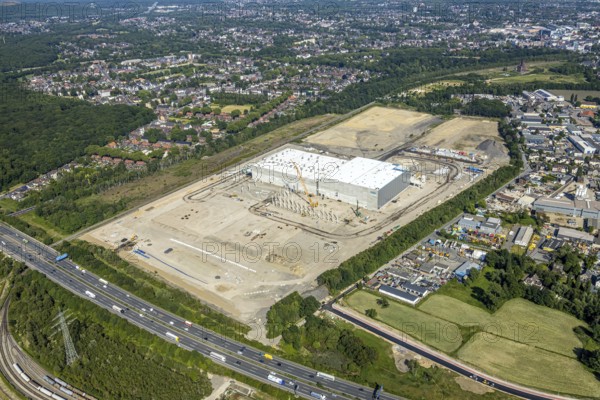 Aerial view, Oberhausen, Logport V, Duisport, Waldteichstraße industrial estate, EDEKA-Logistik-ZENTRUM, Sterkrade, Ruhr area, North Rhine-Westphalia, Germany, DE, Europe, birds-eyes view, aerial photography, aerial photography, overview, bird's eye view