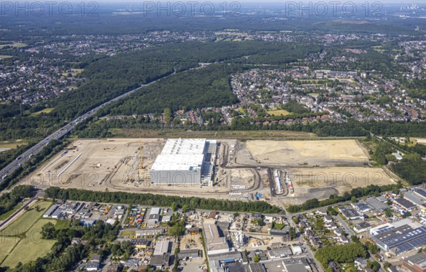 Aerial view, Oberhausen, Logport V, Duisport, Waldteichstraße industrial estate, EDEKA-Logistik-ZENTRUM, Sterkrade, Ruhr area, North Rhine-Westphalia, Germany, DE, Europe, birds-eyes view, aerial photography, aerial photography, overview, bird's eye view