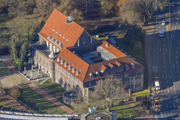 Aerial view, TZU Technology Centre for Environmental Protection Management, Marienviertel Ost, Oberhausen, Ruhr area, North Rhine-Westphalia, Germany, DE, Essener Straße, Europe, aerial view, aerial photography, aerial photography, technology centre, overview, bird's-eye view, overview