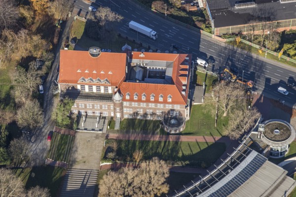 Aerial view, TZU Technology Centre for Environmental Protection Management, Marienviertel Ost, Oberhausen, Ruhr area, North Rhine-Westphalia, Germany, DE, Essener Straße, Europe, aerial view, aerial photography, aerial photography, technology centre, overview, bird's-eye view, overview