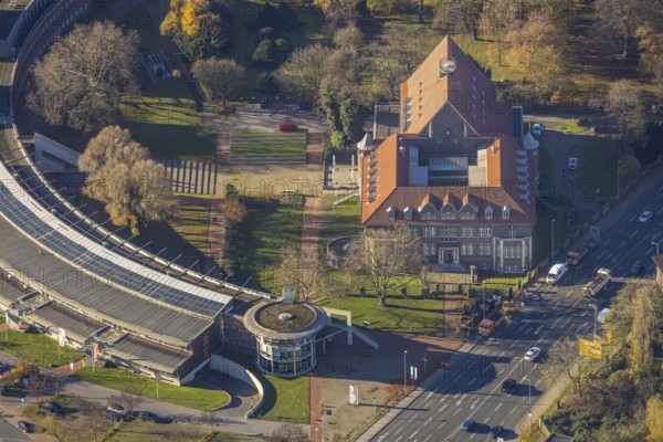 Aerial view, TZU Technology Centre for Environmental Protection Management, Marienviertel Ost, Oberhausen, Ruhr area, North Rhine-Westphalia, Germany, DE, Essener Straße, Europe, aerial view, aerial photography, aerial photography, technology centre, overview, bird's-eye view, overview
