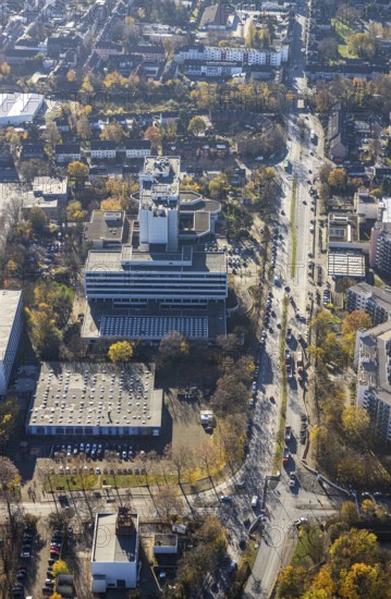 Aerial photo, Berufsförderungswerk Oberhausen, Bebelstraße, Oberhausen, Ruhr area, North Rhine-Westphalia, Germany, education, educational institution, DE, Europe, college, teaching institute, aerial photo, aerial photography, aerial photography, school, overview, bird's eye view, birds-eyes view, overview