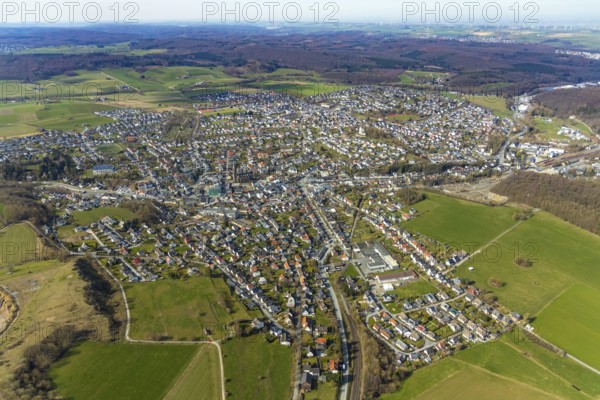 Aerial view of Warstein, Warstein, North Rhine-Westphalia, Germany