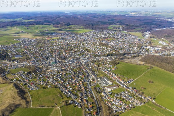 Aerial view of Warstein, Warstein, North Rhine-Westphalia, Germany