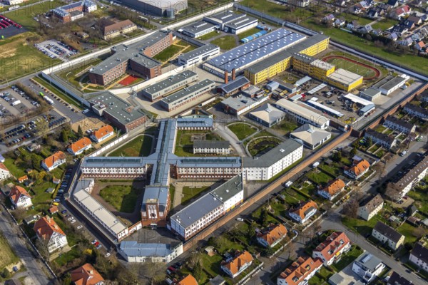 Aerial view, Werl Prison, Werl, North Rhine-Westphalia, Germany