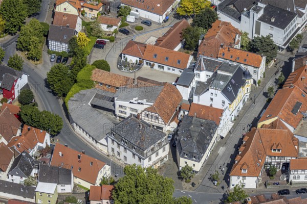 Aerial view, Fredrich&Neuschäfter brownfield site at the corner of Steinerstraße / Kämperstraße, Werl, Soester Börde, North Rhine-Westphalia, Germany