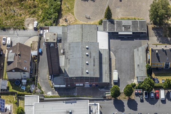 Aerial view, Önder Kultur und Soziales e.V., Lindenallee, Unnaer Straße, Werl, Soester Börde, North Rhine-Westphalia, Germany