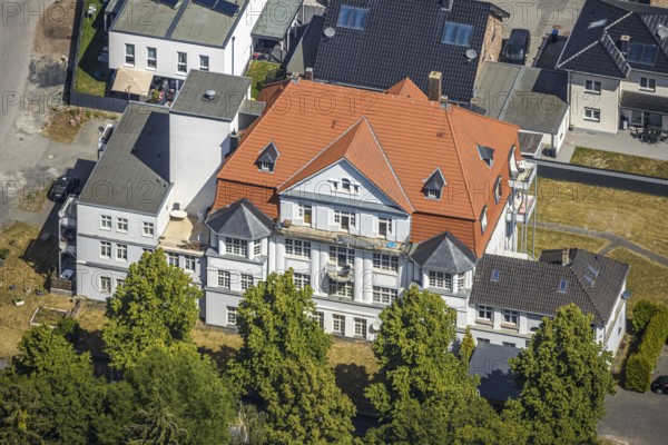 Aerial view, old district court, Werl, Soester Börde, North Rhine-Westphalia, Germany