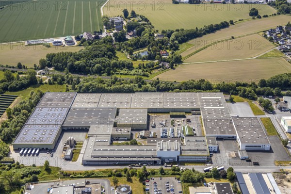 Aerial view, KonWerl industrial estate, Werl, Soester Börde, North Rhine-Westphalia, Germany