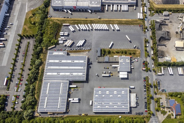 Aerial view, KonWerl industrial estate, Werl, Soester Börde, North Rhine-Westphalia, Germany