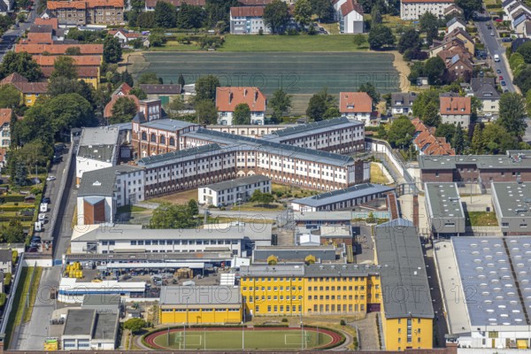 Aerial view, Werl Prison, Werl, Soester Börde, North Rhine-Westphalia, Germany