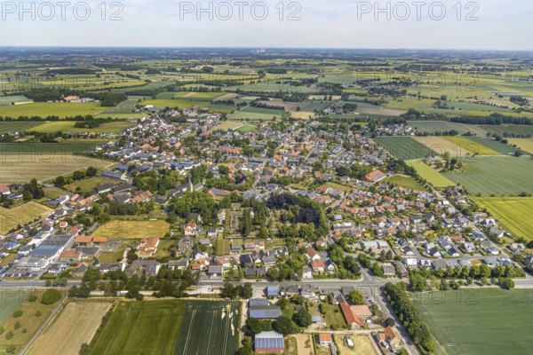 Aerial view, overview Westönnen, Werl, Soester Börde, North Rhine-Westphalia, Germany