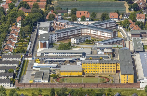 Aerial view, Werl Prison, Werl, Soester Börde, North Rhine-Westphalia, Germany