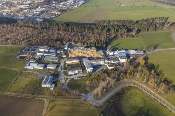 Aerial photograph, Fraunhofer Institute for Molecular Biology and Applied Ecology, Auf dem Aberg, Grafschaft, Schmallenberg, Sauerland, North Rhine-Westphalia, Germany, DE, Europe, research institute, Fraunhofer IME, aerial photograph, aerial photography, aerial photography, overview, bird's-eye view, birds-eyes view, overview
