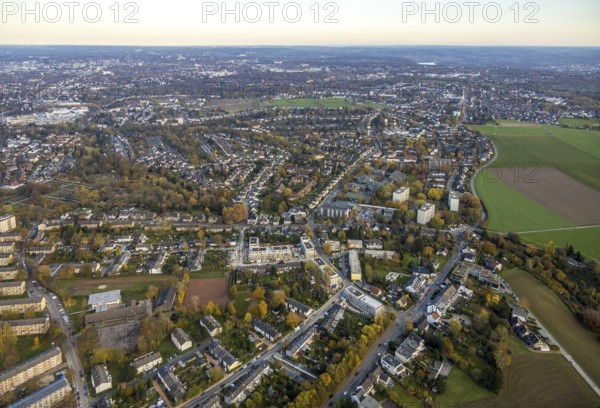 Aerial view, Städt. Grundschule an der Filchnerstraße, construction site residential development Amundsenweg, Heißen - Süd, Mülheim an der Ruhr, Ruhr area, North Rhine-Westphalia, Germany, construction work, construction area, building site, building plots, construction project, construction site, education, educational institution, DE, Europe, distant view, GGS, primary school, property tax, real estate, educational institute, aerial view, aerial photography, aerial photography, new building, school, overview, bird's-eye view, housing estate, housing and living, residential area, residential buildings, residential quality, residential neighbourhood, housing estate, birds-eyes view, overview