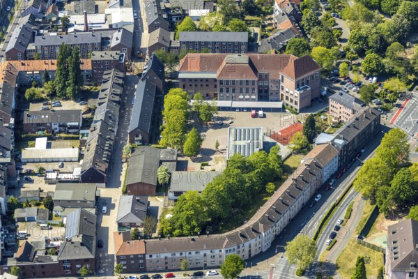 Aerial view, Gemeinschaftsgrundschule Innenstadt, Wesel, Ruhr area, Lower Rhine, North Rhine-Westphalia, Germany