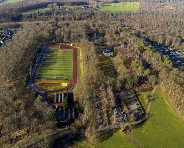 Aerial photo, Harkortberg sports ground, FC Wetter 1910/30, Alt-Wetter, Wetter, Ruhr area, North Rhine-Westphalia, Germany