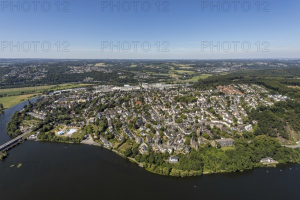 Aerial view, overview Wetter, Harkortsee, Ruhr, Alt-Wetter, Wetter, Ruhr area, North Rhine-Westphalia, Germany