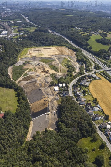 Aerial photograph, Tinsberg Enerke landfill, Grundschöttel, Wetter, Ruhr area, North Rhine-Westphalia, Germany