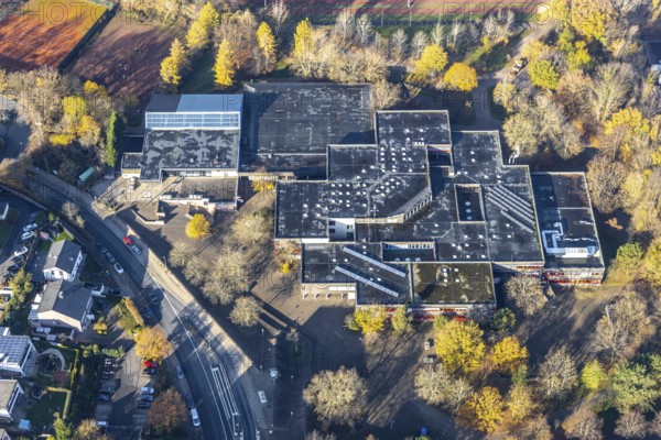 Aerial view, Geschwister-Scholl-Gymnasium, Volmarstein, Wetter, Ruhr area, North Rhine-Westphalia, Germany
