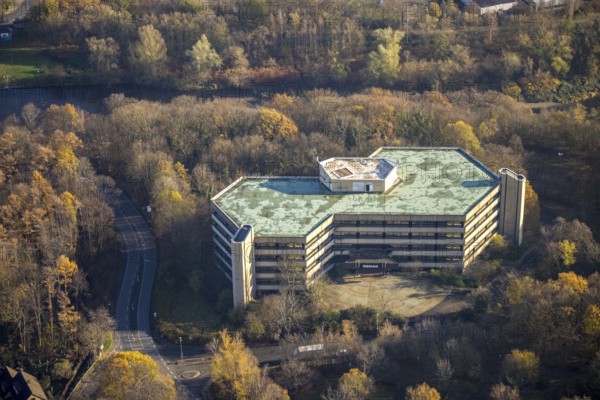 Aerial view, Former administration building of DEMAG, Volmarstein, Wetter, Ruhr area, North Rhine-Westphalia, Germany