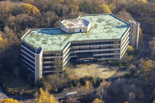 Aerial view, Former administration building of DEMAG, Volmarstein, Wetter, Ruhr area, North Rhine-Westphalia, Germany