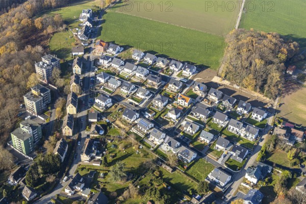 Aerial view, Auf dem Elberg - Schultes Höhe development area, Wengern, Wetter, Ruhr area, North Rhine-Westphalia, Germany
